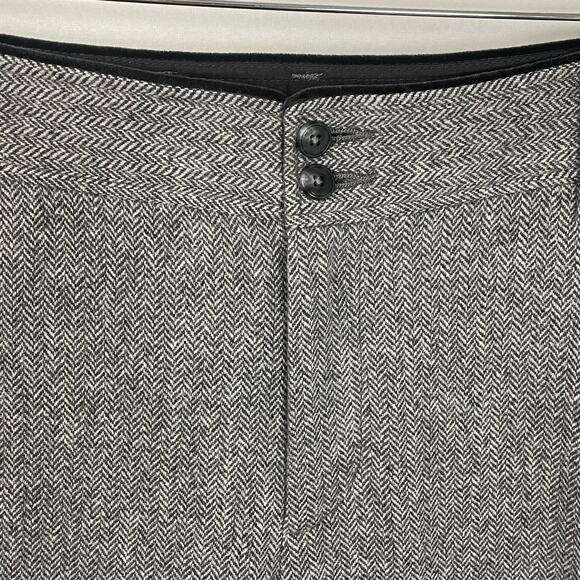 NWT Eddie Bauer Wool Blend Tweed Herringbone Dress Trousers Pants Gray 18 Lined - Picture 5 of 16
